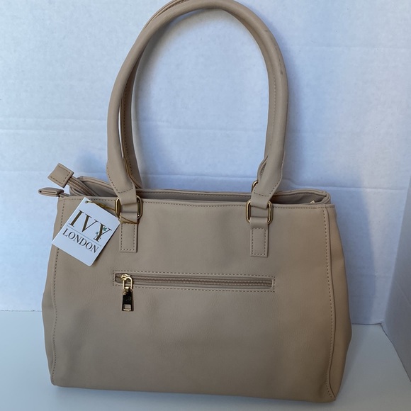 Ivy London Large Vegan Tan Handbag with Removable Strap NWT - Picture 7 of 16
